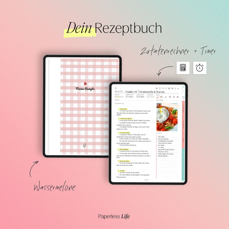 Digitales Chefkoch Bundle | Digitales Rezeptbuch + alle Sticker