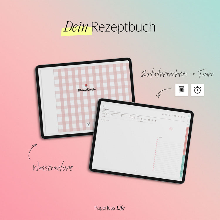Digitales Chefkoch Bundle | Digitales Rezeptbuch + alle Sticker