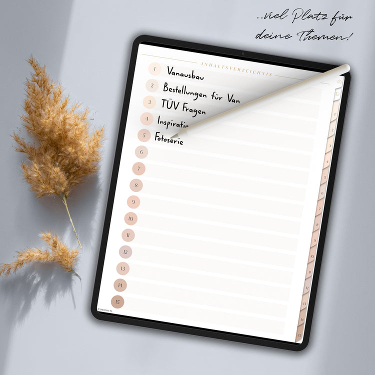 Digitales Notizbuch "Der Gedankensortierer" - 15 Reiter