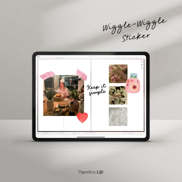 Wiggle-Wiggle-Sticker | Animierte Goodnotes Sticker Alltag
