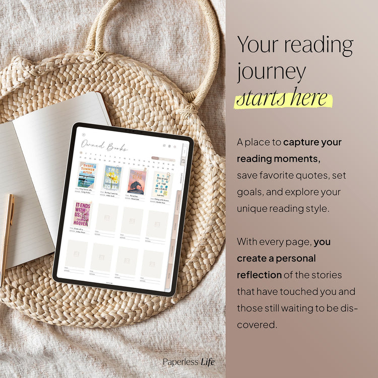 Digital Reading Journal | Goodnotes Book Tracker