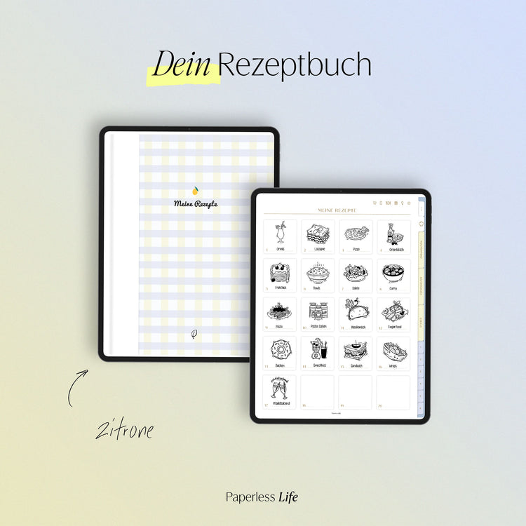 Digitales Chefkoch Bundle | Digitales Rezeptbuch + alle Sticker