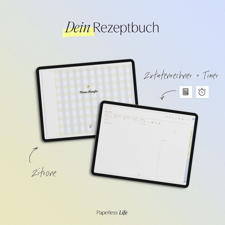 Digitales Chefkoch Bundle | Digitales Rezeptbuch + alle Sticker