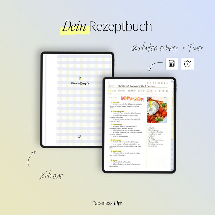 Digitales Chefkoch Bundle | Digitales Rezeptbuch + alle Sticker