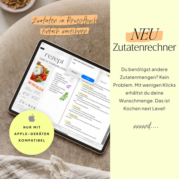 Digitales Chefkoch Bundle | Digitales Rezeptbuch + alle Sticker