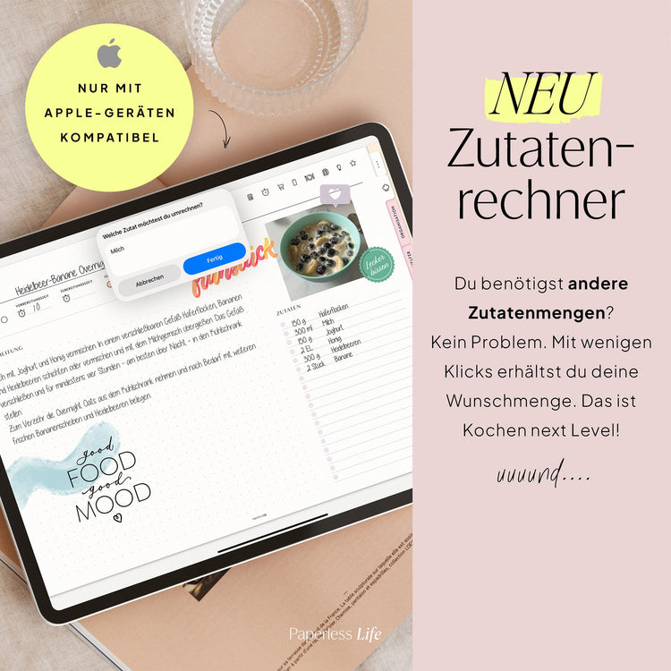 Digitales Chefkoch Bundle | Digitales Rezeptbuch + alle Sticker