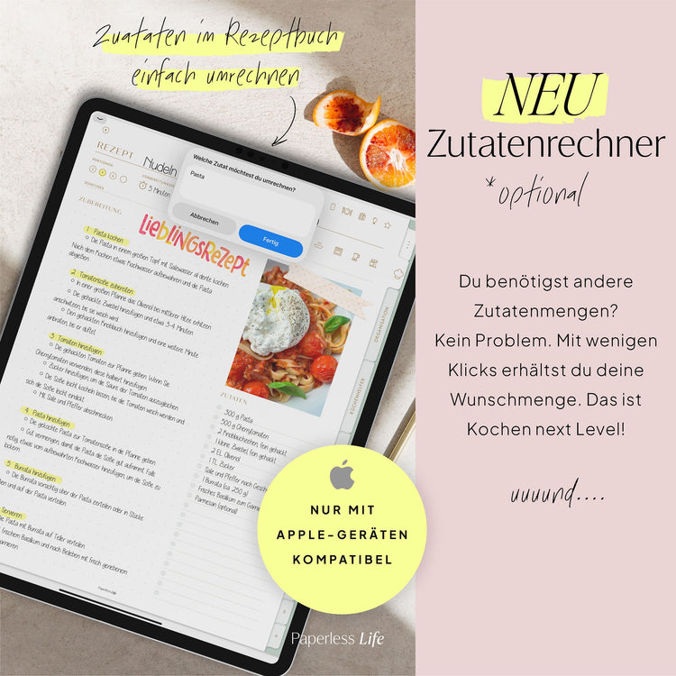 Digitales Chefkoch Bundle | Digitales Rezeptbuch + alle Sticker