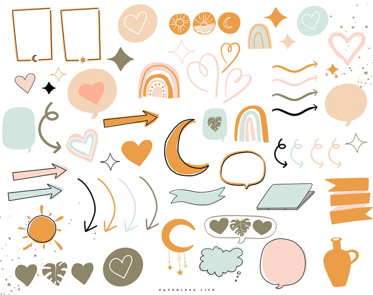 210+ Instagram Story Stickers - ☀️ Basic Set 1