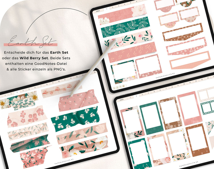 230 Digital Stickers | Earth & Wild Berry