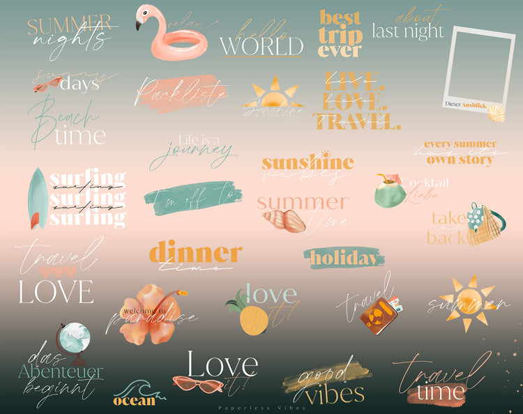 200+ Instagram Story Stickers - πΊοΈ Vacation