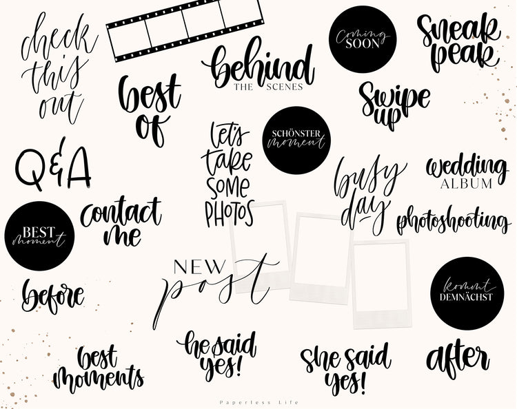 150+ Instagram Story Stickers - 📸 Photography