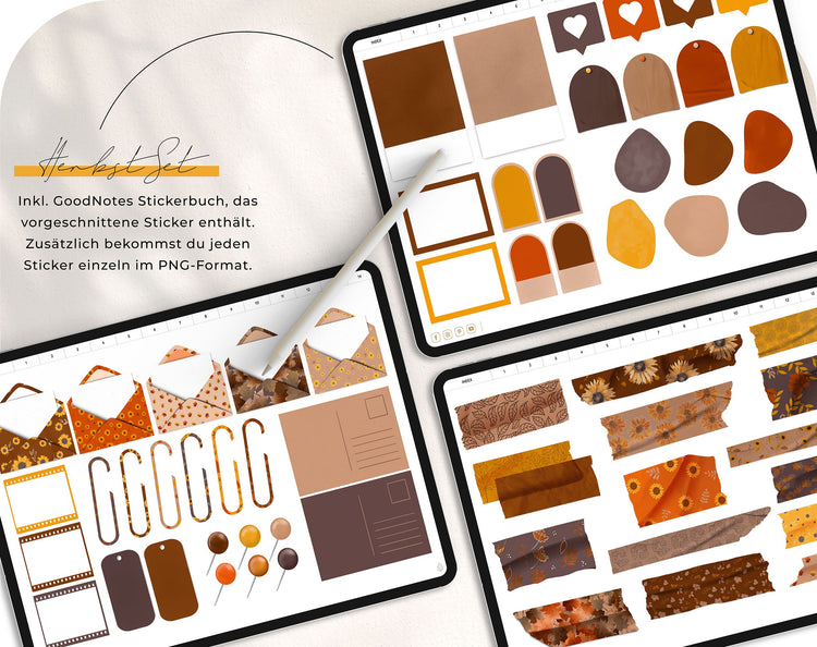 180+ Digital Stickers | Autumn Mood Board