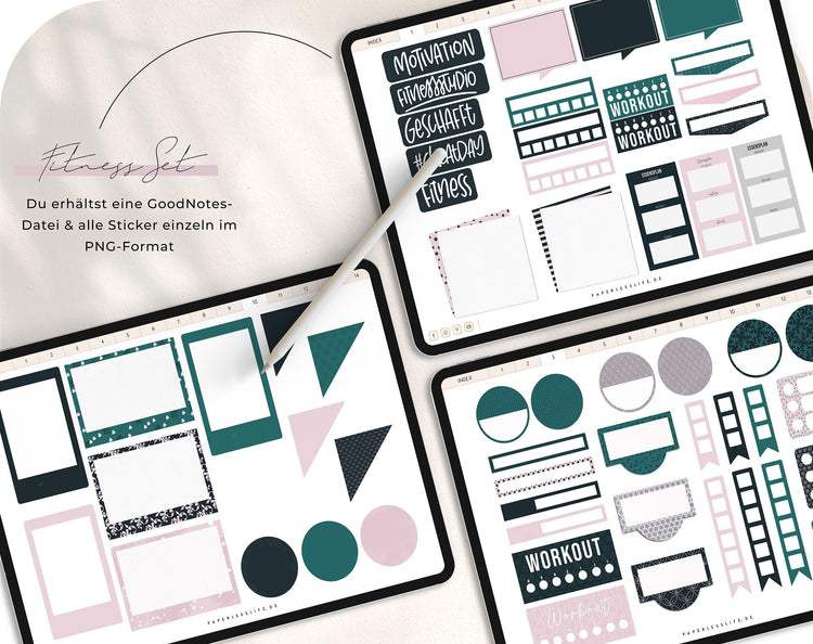 200+ Digital Stickers | Fitness