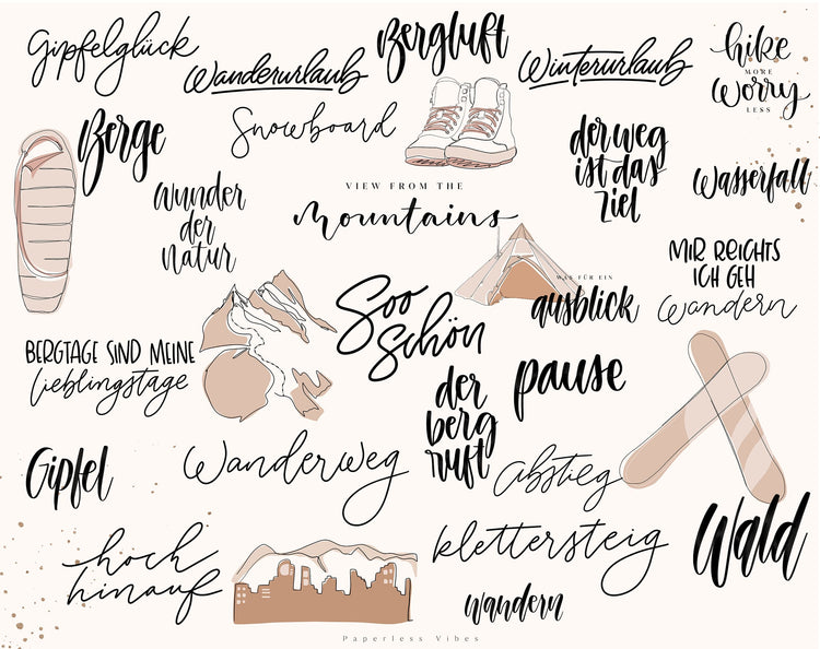 150+ Instagram Story Stickers - ⛰️ Mountains Hiking