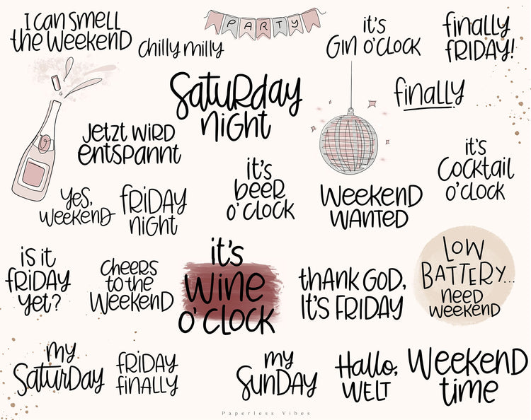 150+ Instagram Story Sticker - 🎉 Wochenende