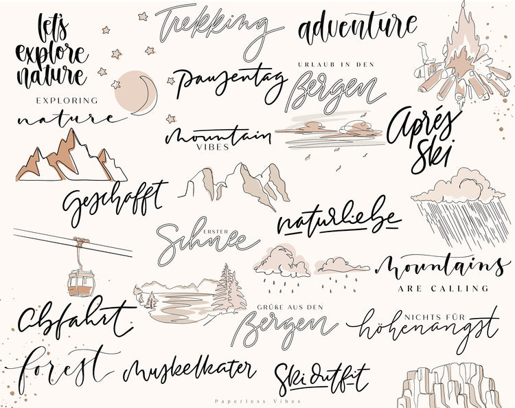 150+ Instagram Story Stickers - ⛰️ Mountains Hiking