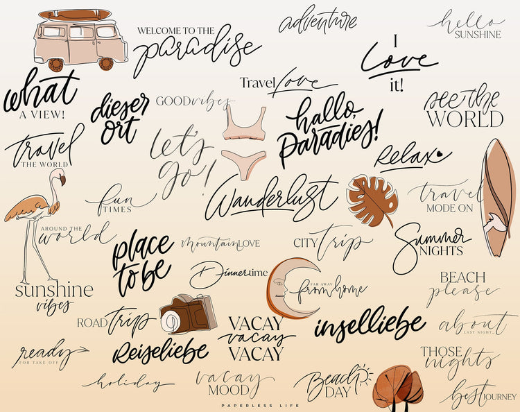 240+ Instagram Story Sticker - 🌎 Urlaub XXL