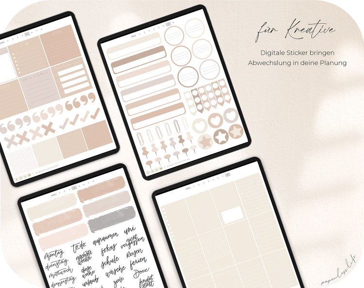 Undatierter Digitaler Planer | Hochkant | für Goodnotes u.v.m.