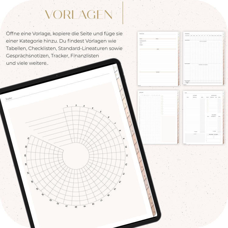 Digitales Notizbuch "Der Gedankensortierer" - 15 Reiter