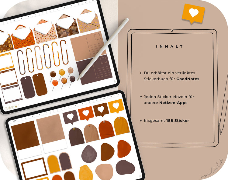 180+ Digital Stickers | Autumn Mood Board