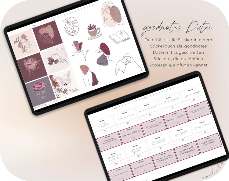 400+ Digital Stickers | Self Love including Goodnotes Sticker Book