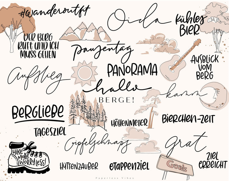 150+ Instagram Story Stickers - ⛰️ Mountains Hiking