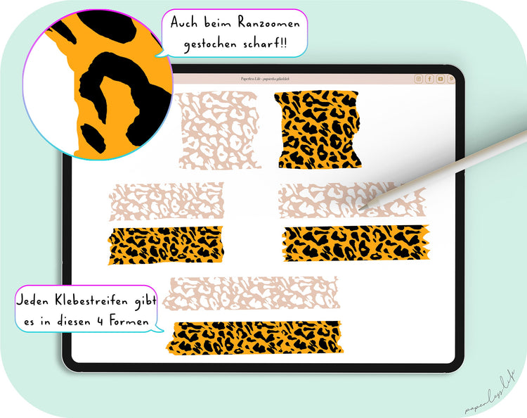 Color-Changing Goodnotes Washi Tape | Digital Sticker Strips