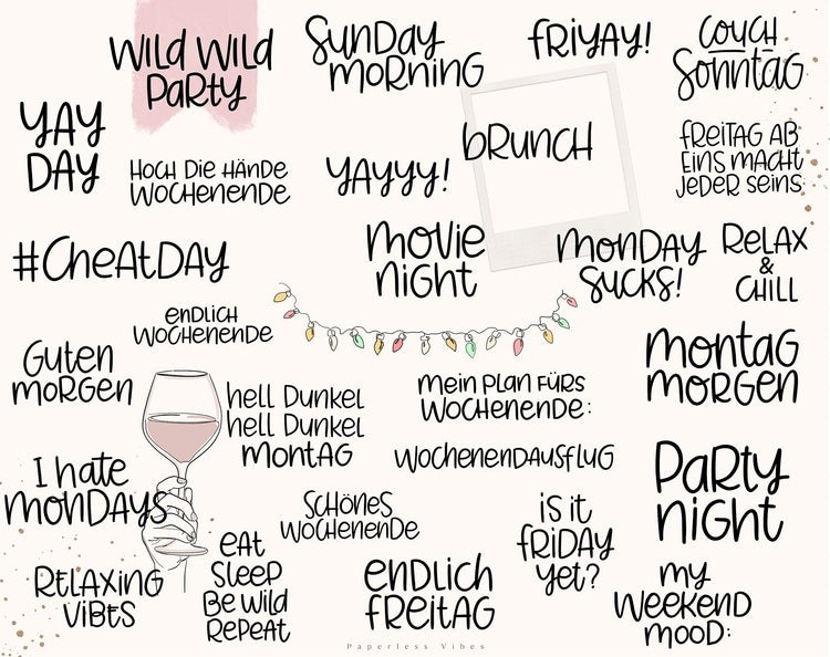 150+ Instagram Story Sticker - 🎉 Wochenende