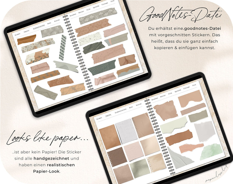 250+ Digital Stickers | Mood Board for Goodnotes and much more