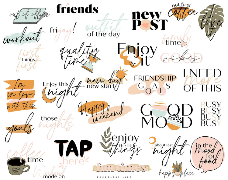 170+ Instagram Story Stickers - ☀️ Basic Set 2