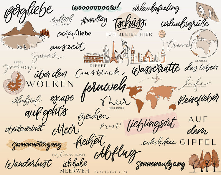 240+ Instagram Story Sticker - 🌎 Urlaub XXL