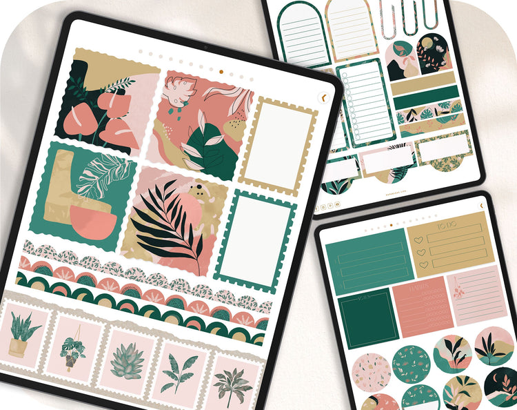 215 Digital Stickers | Boho Botanical