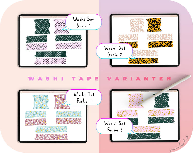 Color-Changing Goodnotes Washi Tape | Digital Sticker Strips