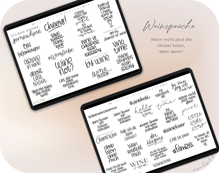 500+ Digitale Sticker | Vino Vibes