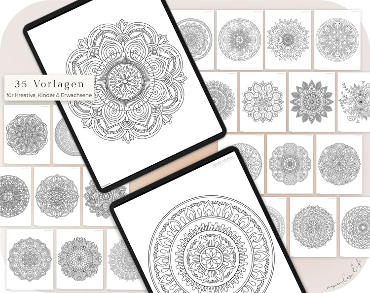 Digital Coloring Book - Mandala