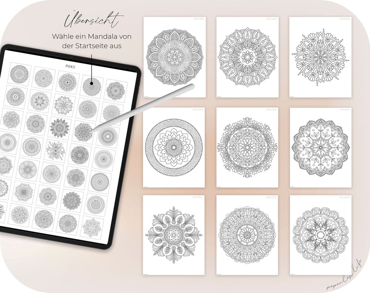 Digital Coloring Book - Mandala