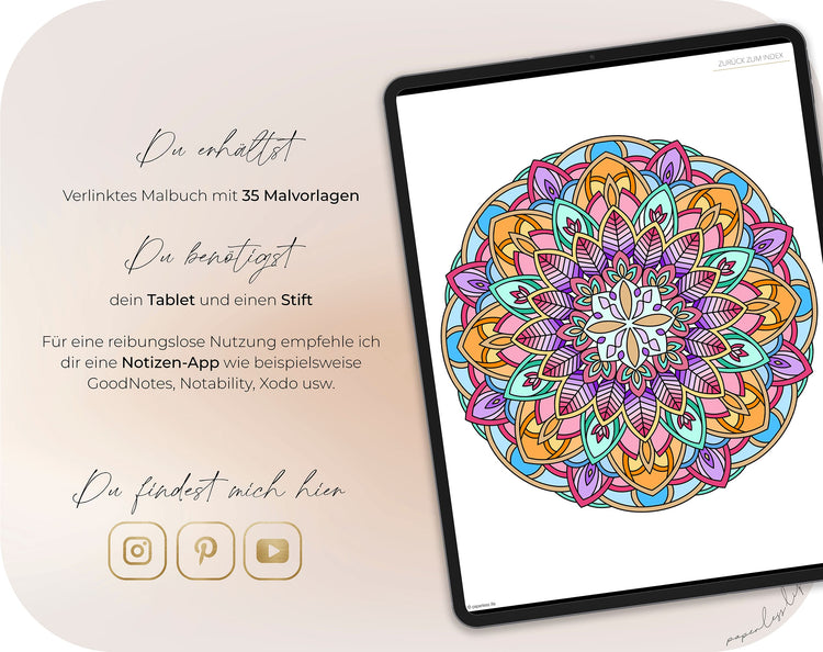 Digital Coloring Book - Mandala