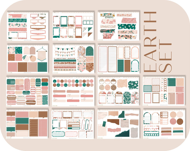 230 Digital Stickers | Earth & Wild Berry