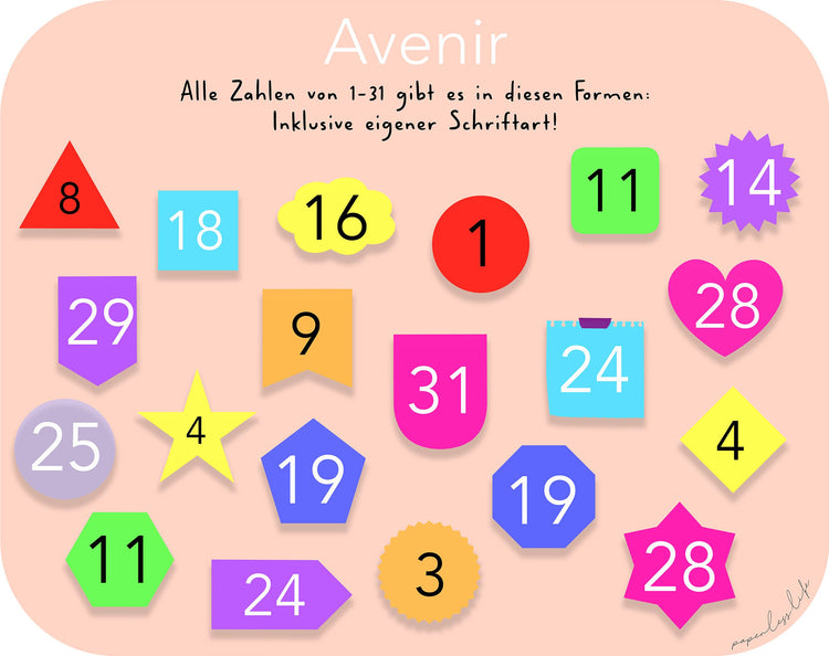 Color-Changing Goodnotes Calendar Stickers | Numbers