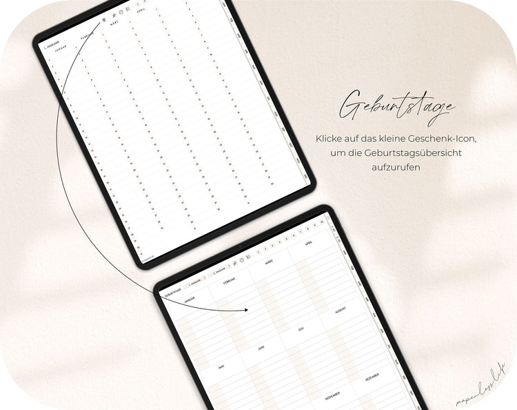 Undatierter Digitaler Planer | Hochkant | für Goodnotes u.v.m.