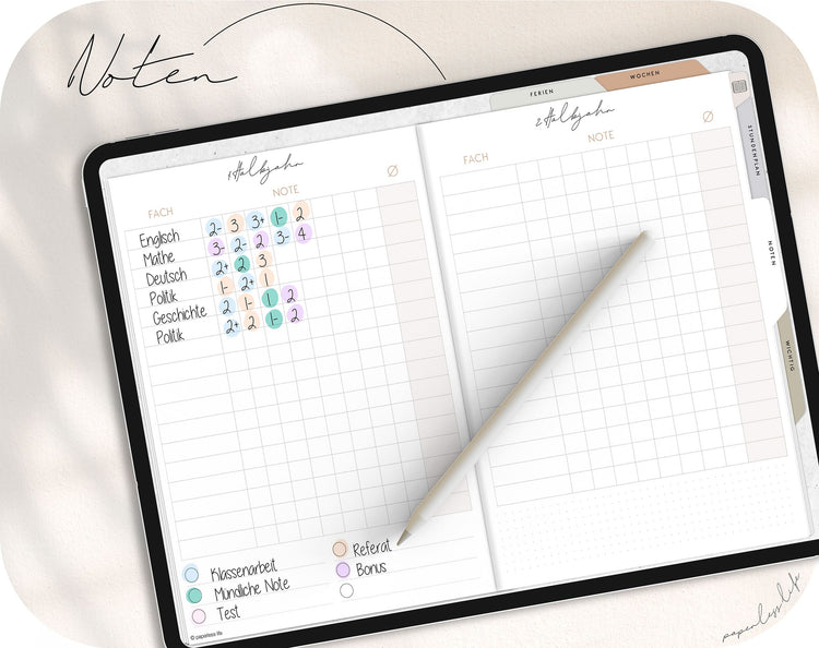 Digital homework book | Undated