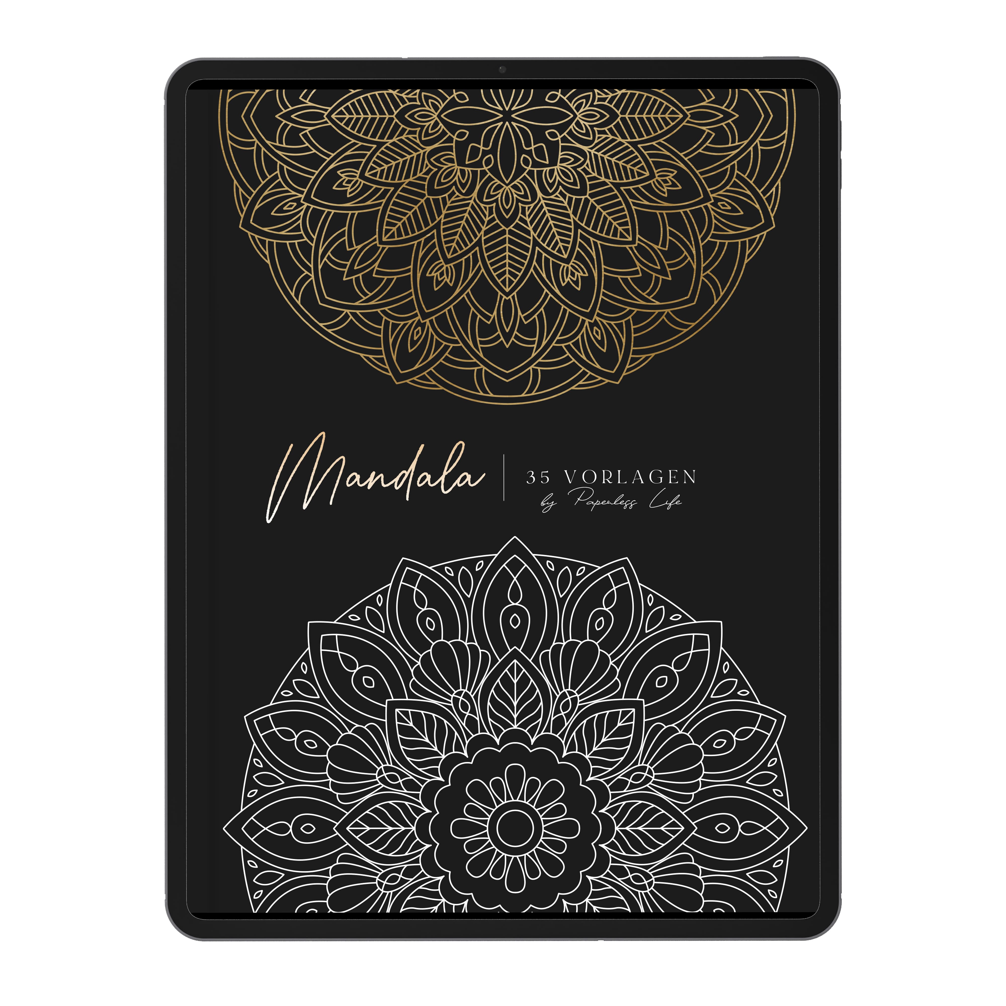 Digitales Malbuch - Mandala Black Edition