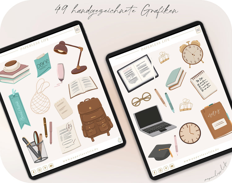 49 Digital Stickers | Back to School