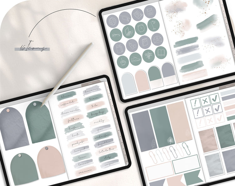 260+ Digital Stickers | School & University Set