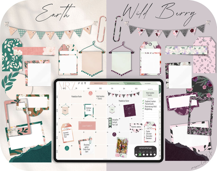 230 Digital Stickers | Earth & Wild Berry