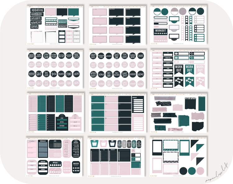 200+ Digital Stickers | Fitness