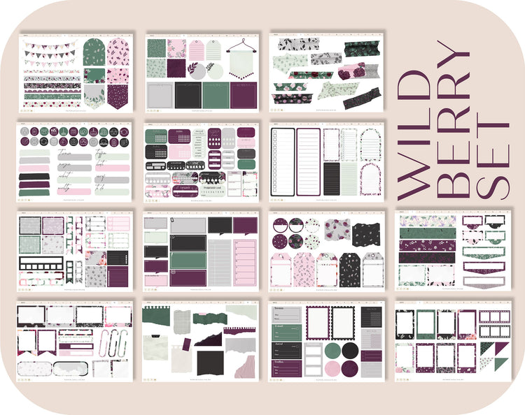 230 Digital Stickers | Earth & Wild Berry