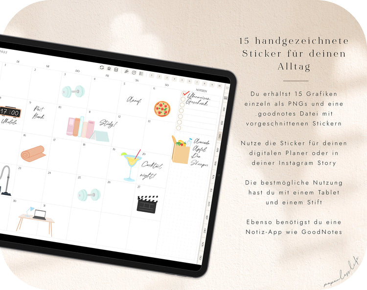 15 Digital Stickers - Everyday Life