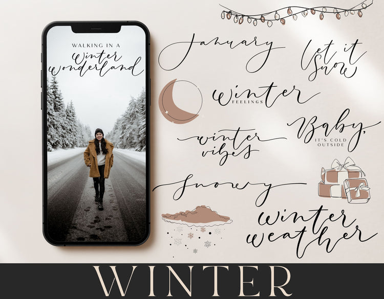 150+ Instagram Story Stickers - ❄️ Winter