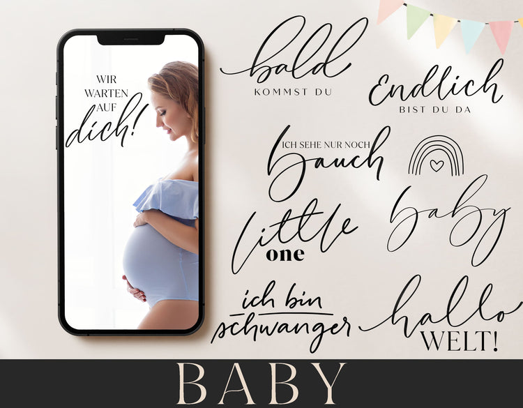150+ Instagram Story Stickers - 🍼 Baby & Pregnancy